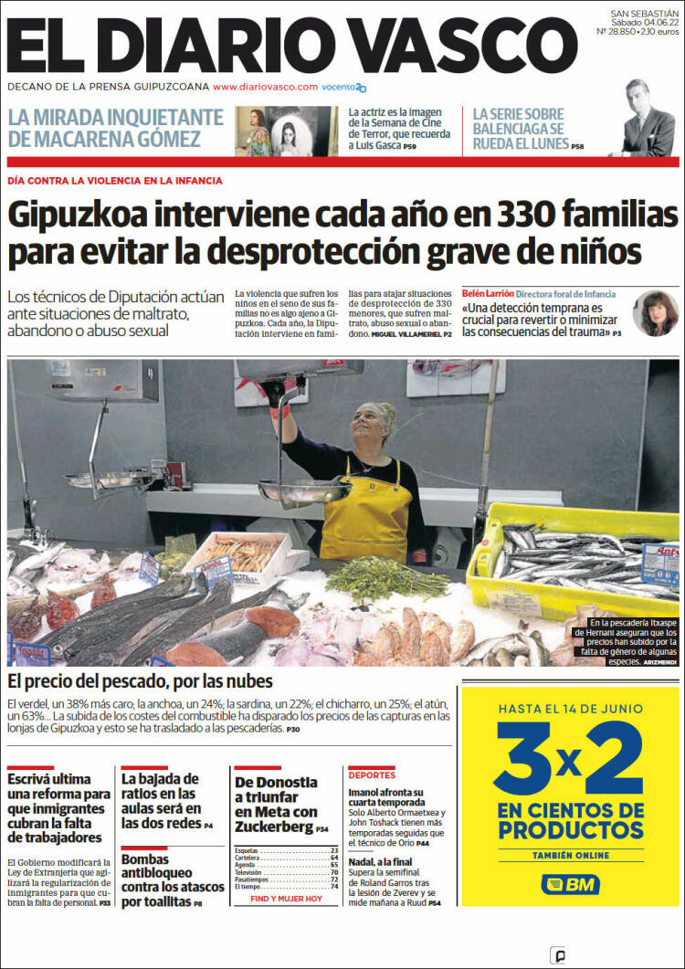 Portada de Diario Vasco (España)