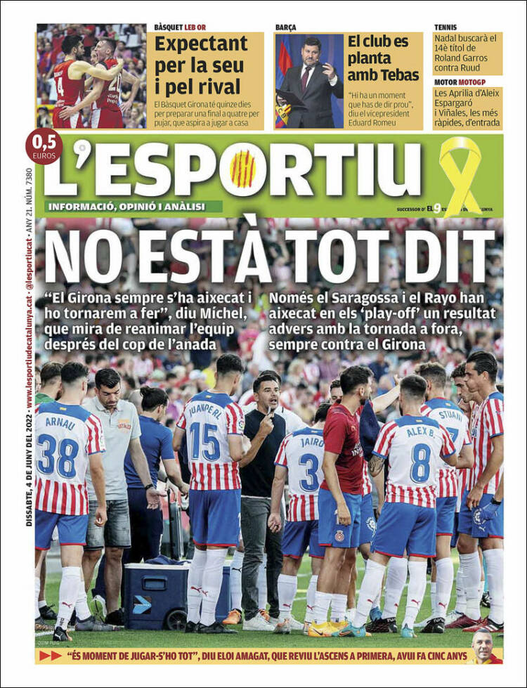 Portada de L'Esportiu : Girona (España)