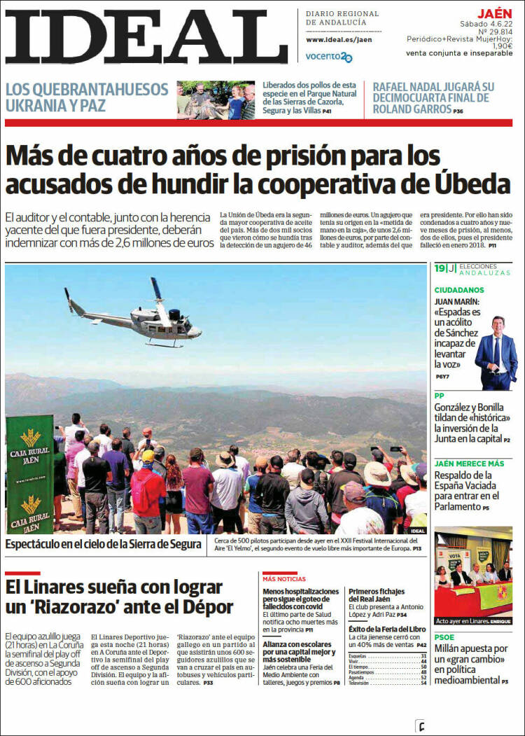 Portada de El Ideal de Jaén (Espa&ntilde;a)