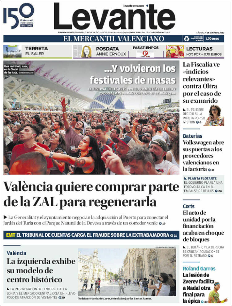 Portada de Levante (Espa&ntilde;a)