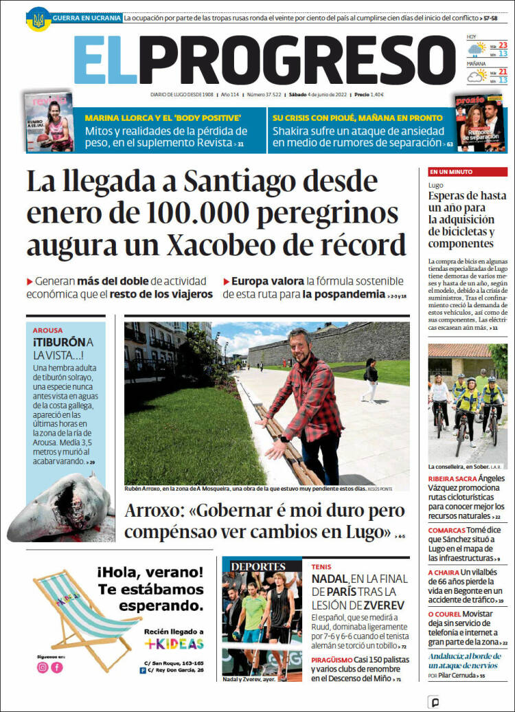 Portada de El Progreso (Espa&ntilde;a)