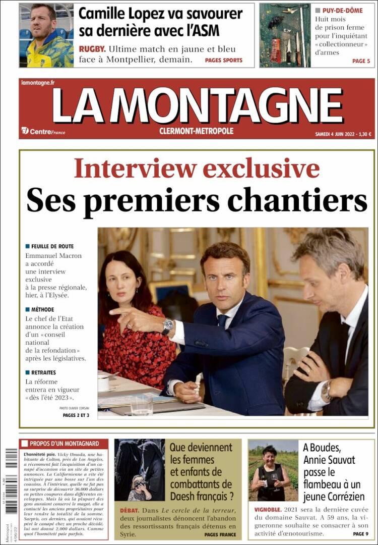 Portada de La Montagne (Francia)