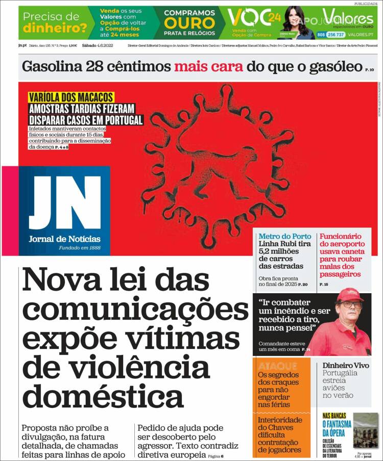 Portada de Jornal de Notícias (Portugal)