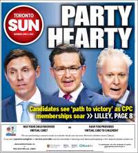 Portada de The Toronto Sun (Canadá)