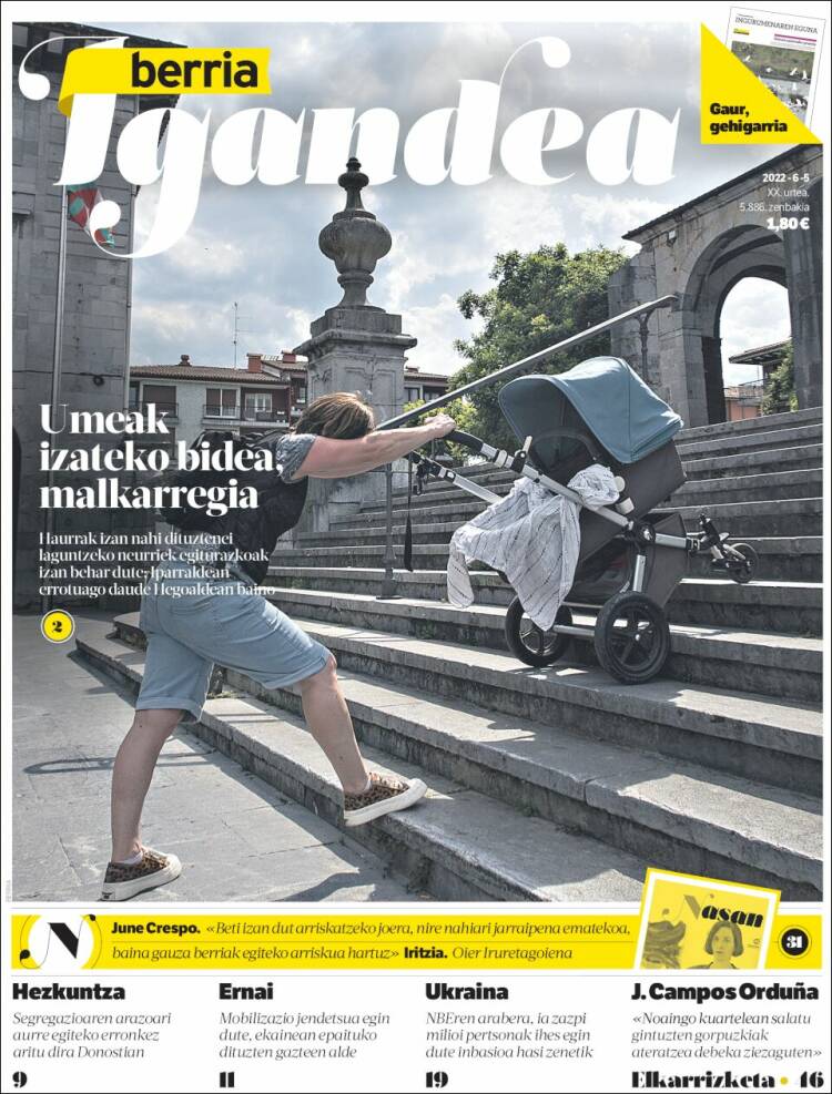 Portada de Berria (España)
