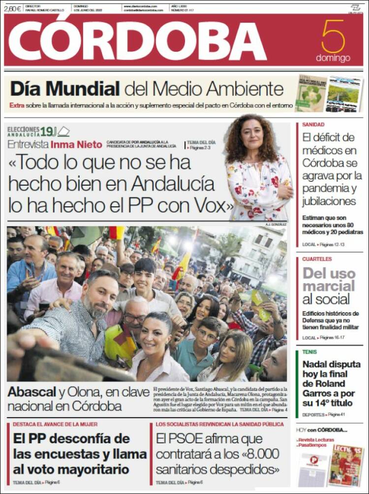 Portada de Diario de Córdoba (España)