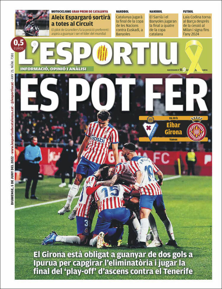 Portada de L'Esportiu : Girona (España)