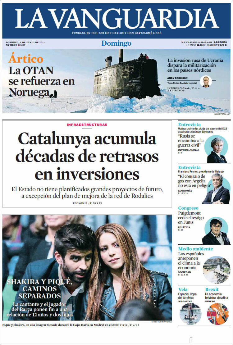 Portada de La Vanguardia (España)