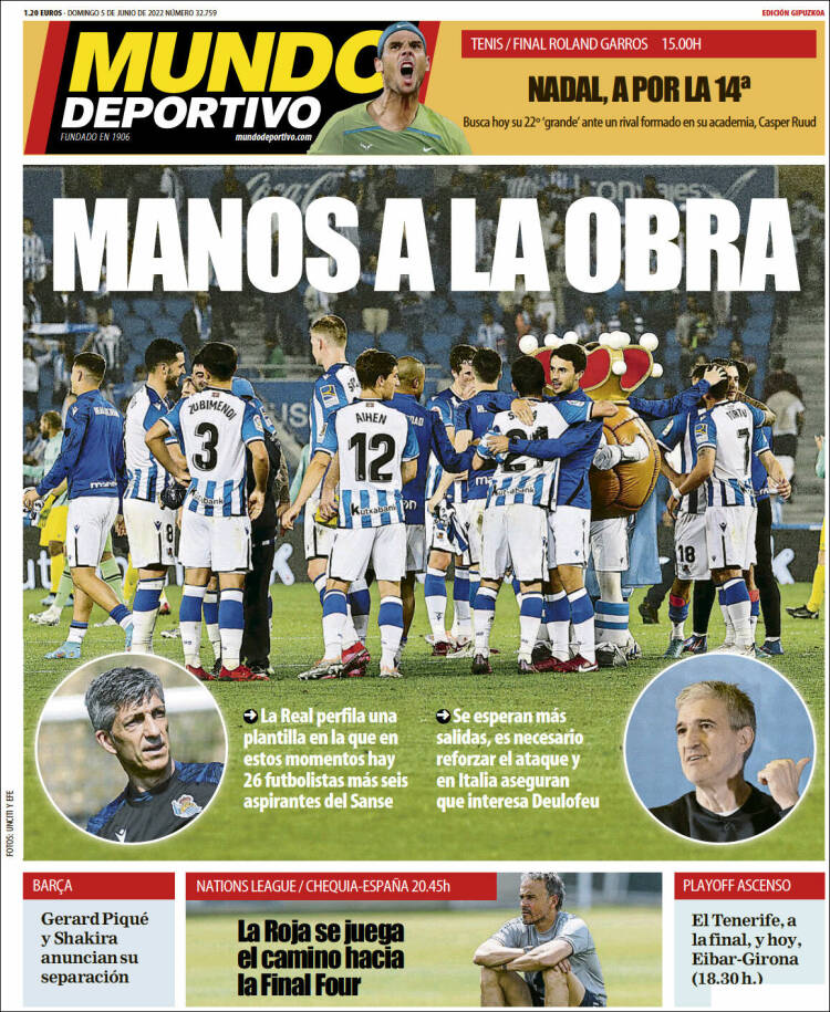 Portada de Mundo Deportivo Gipuzkoa (España)