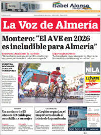 Portada de La Voz de Almería (España)