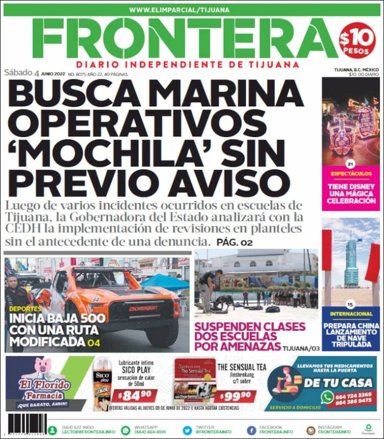 Portada de Frontera (México)