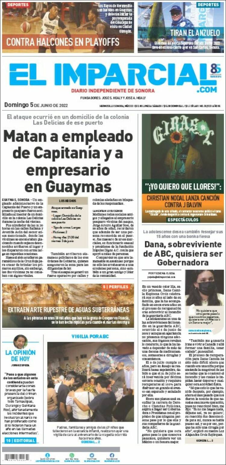 Portada de El Imparcial (México)