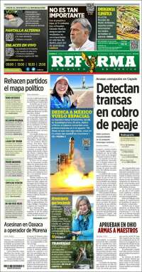 Portada de Reforma (México)