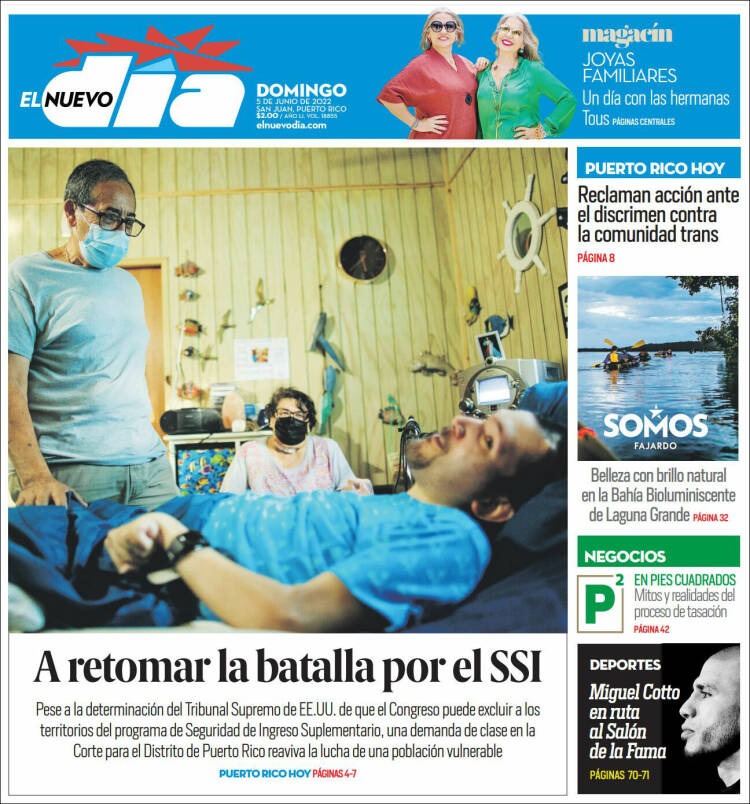 Portada de El Nuevo Día (Puerto Rico)