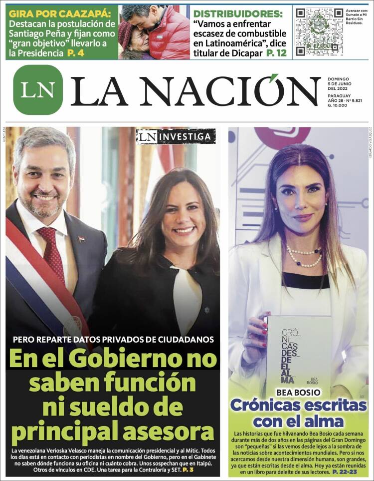 Portada de La Nación (Paraguay)