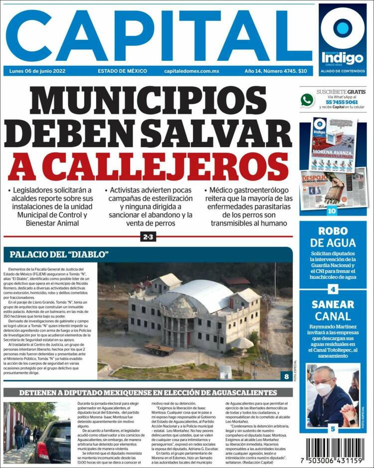 Portada de Capital México (México)