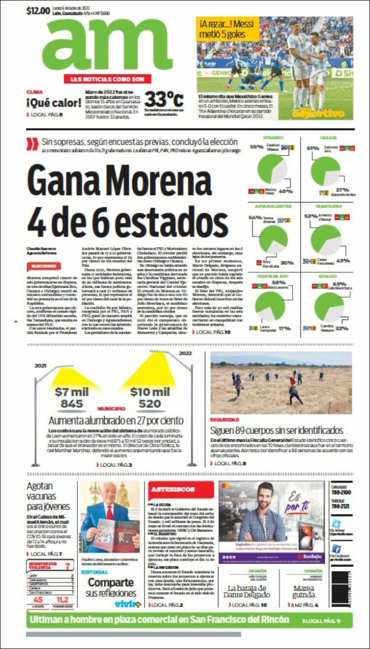 Portada de Al Día A.M. (México)