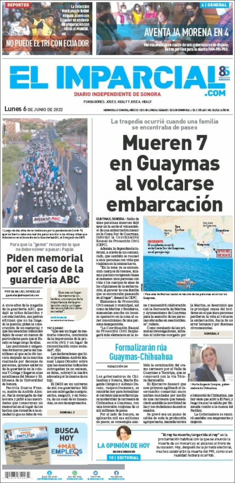 Portada de El Imparcial (México)