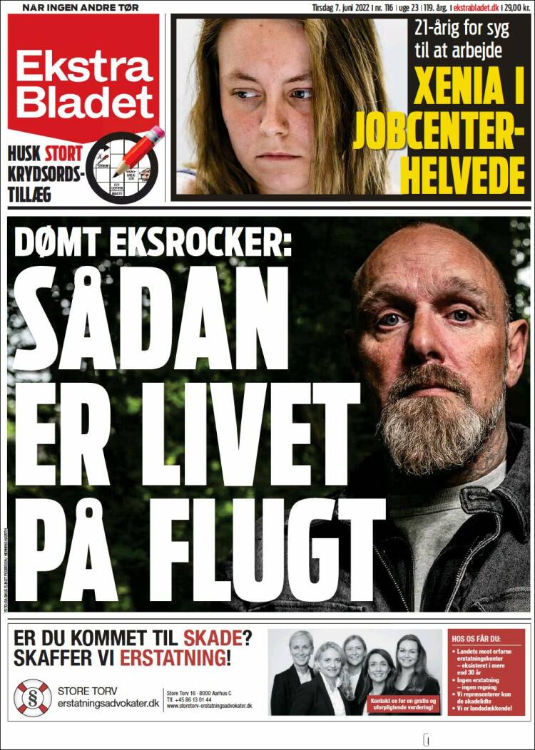 Portada de Ekstra Bladet (Dinamarca)