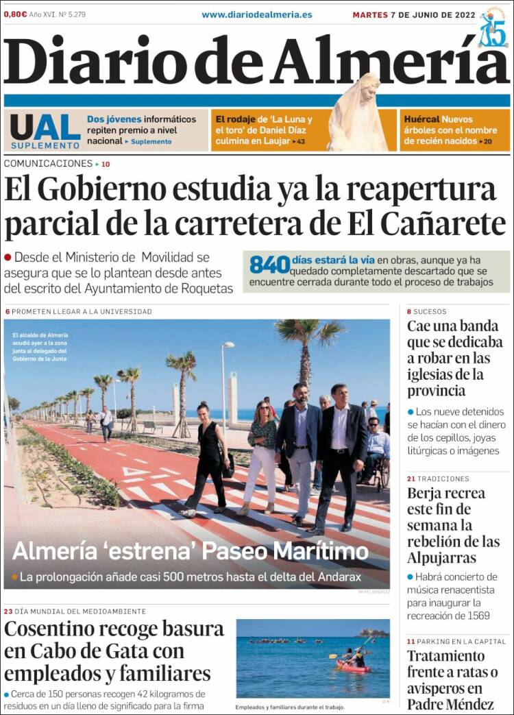 Portada de Diario de Almería (Espa&ntilde;a)