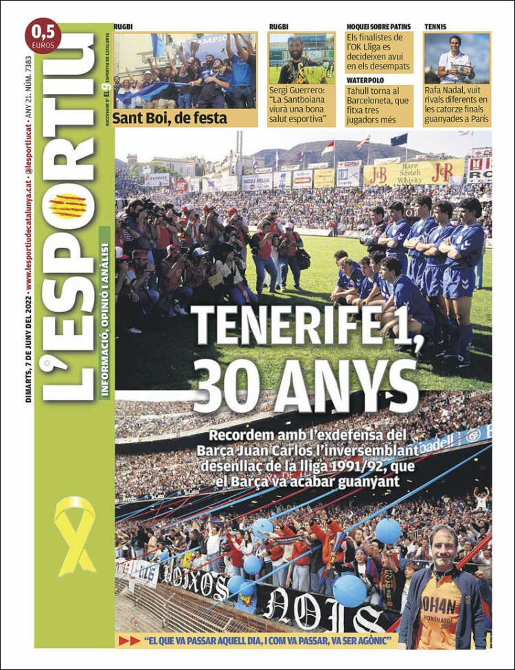Portada de L'Esportiu (Espa&ntilde;a)