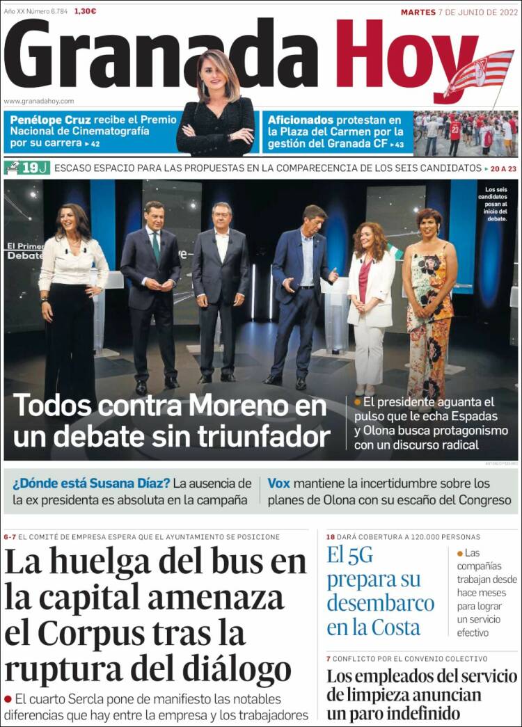 Portada de Granada Hoy (Espa&ntilde;a)