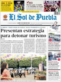 Portada de El Sol de Puebla (Mexique)