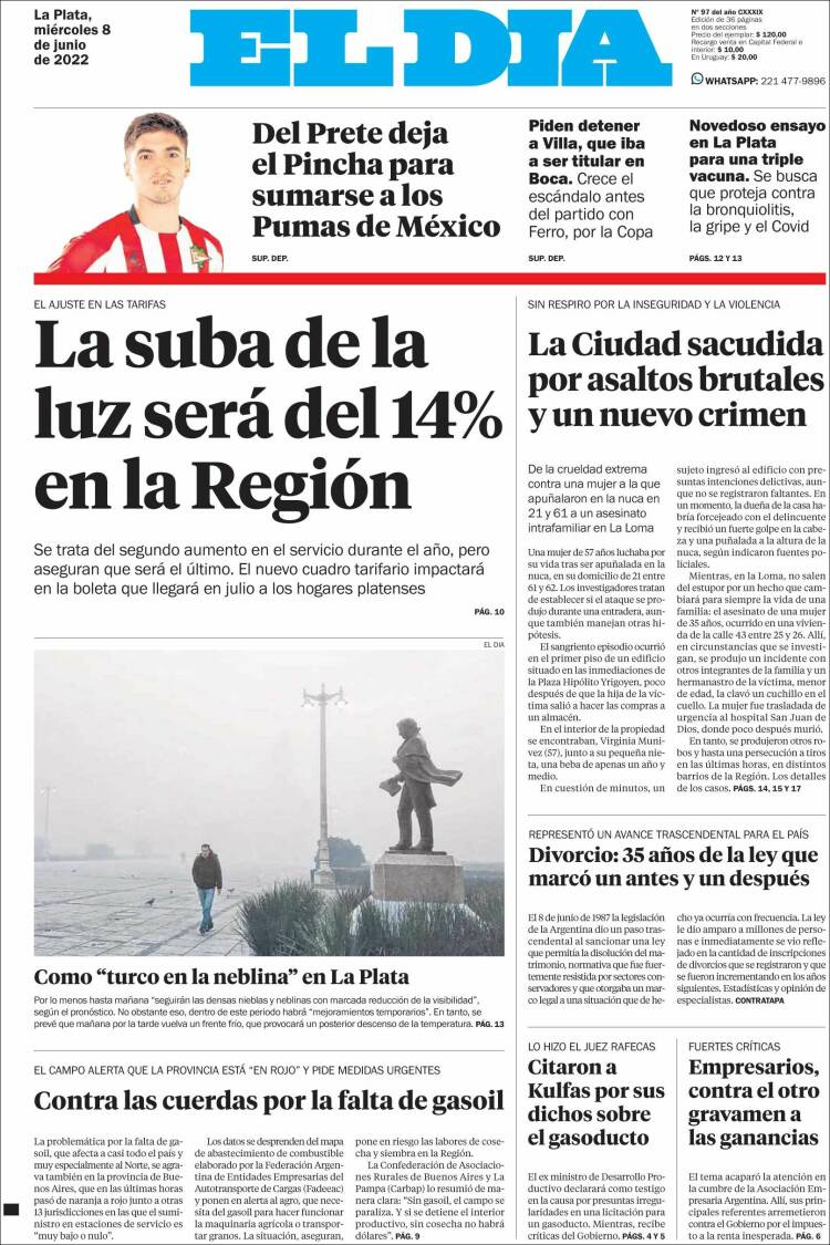 Portada de El Día de la Plata (Argentina)