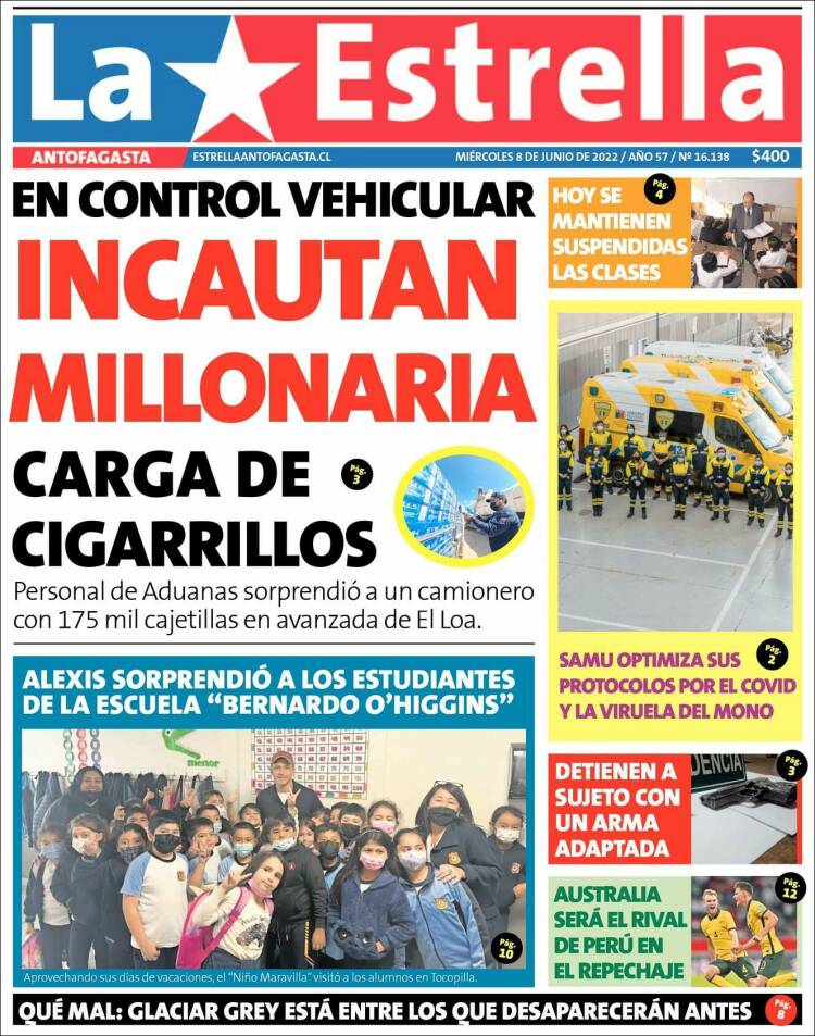 Portada de La Estrella del Norte (Chile)