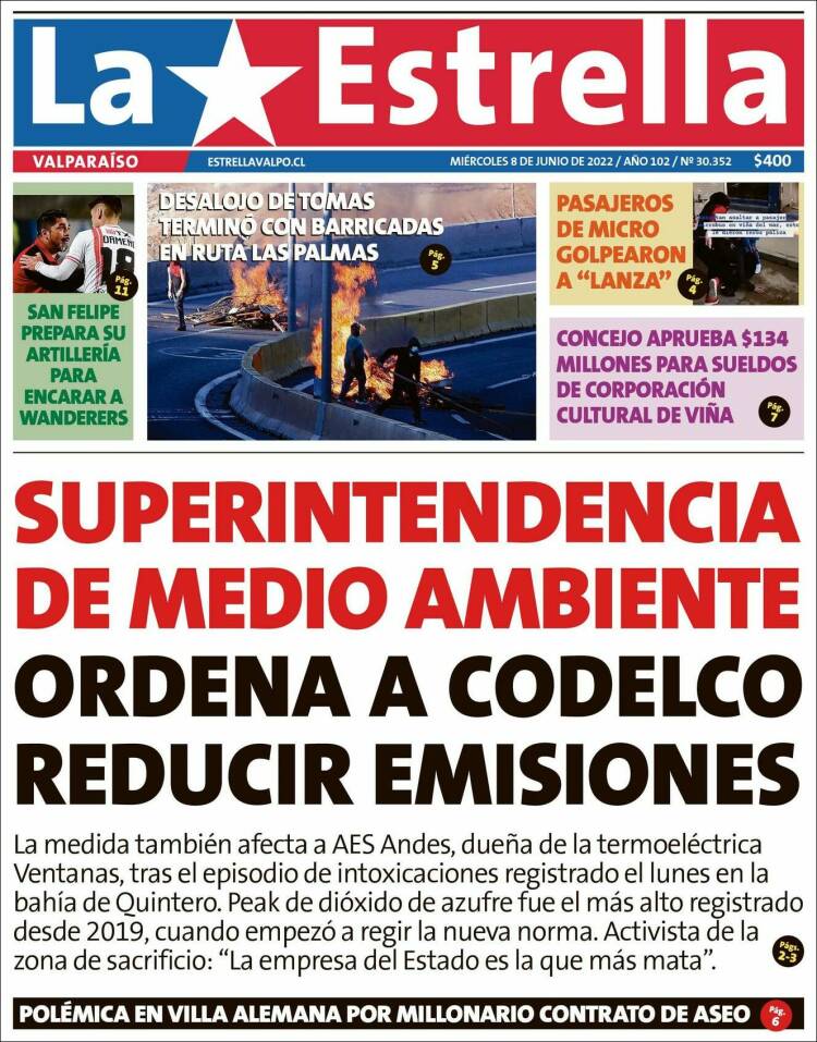 Portada de Estrella de Valparaiso (Chile)