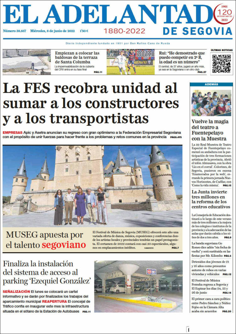Portada de El Adelantado de Segovia (Spain)
