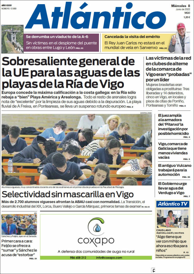 Portada de Atlántico Diario (Spain)