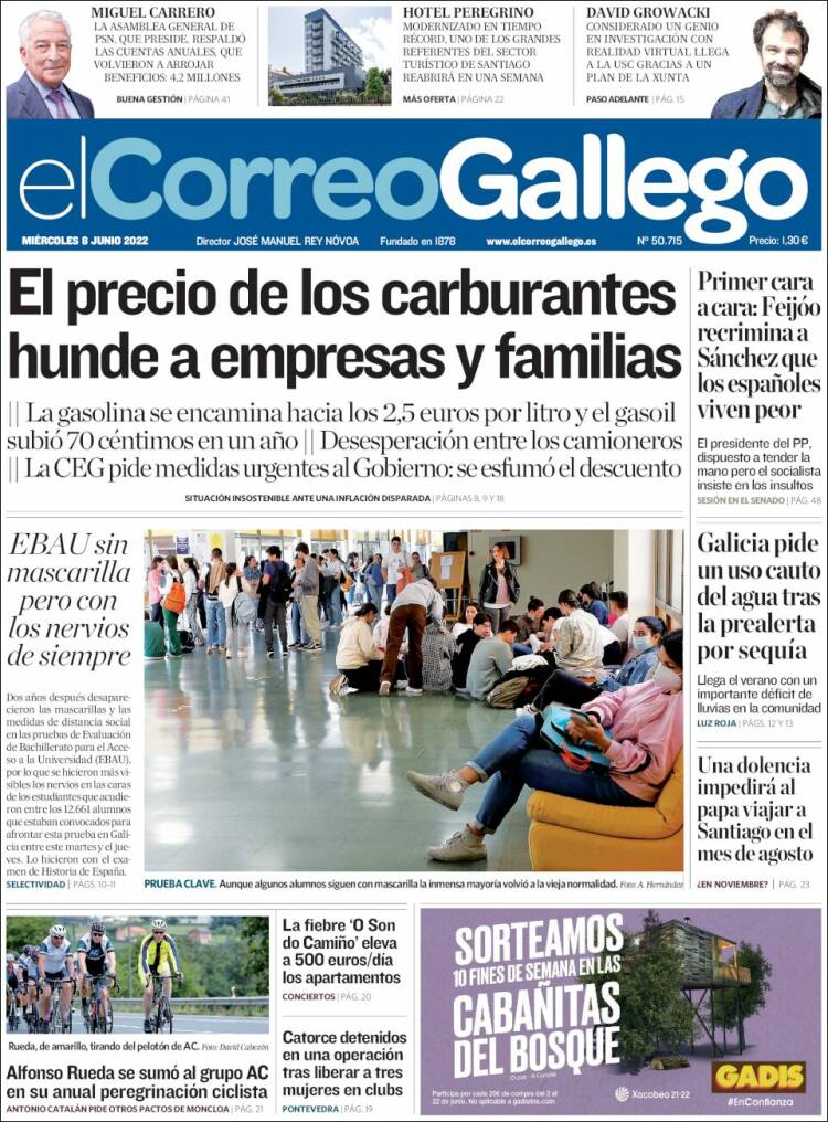 Portada de El Correo Gallego (Spain)
