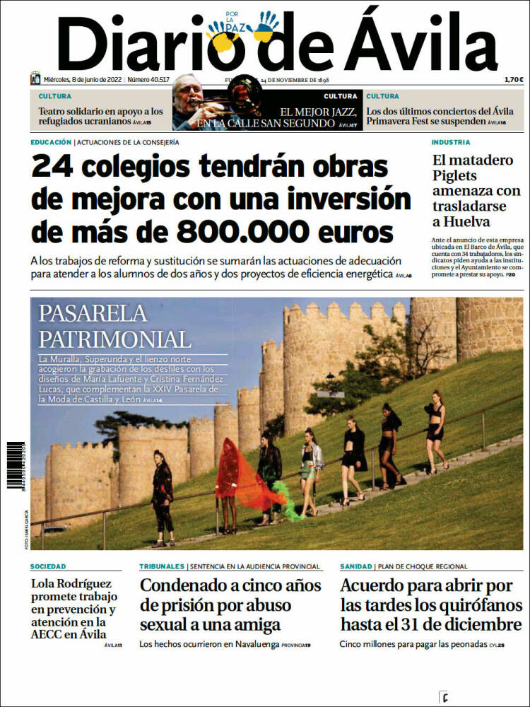 Portada de Diario de Ávila (Spain)