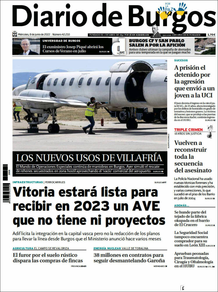 Portada de Diario de Burgos (Spain)