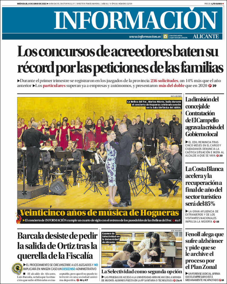 Portada de Diario Información (Spain)