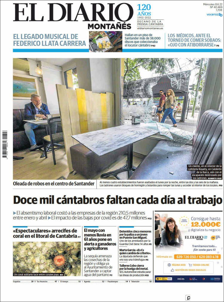 Portada de El Diario Montañés (Spain)
