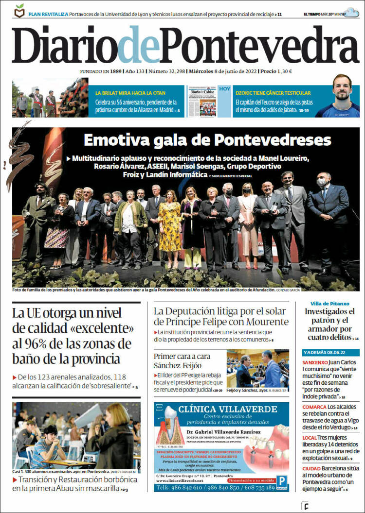 Portada de Diario de Pontevedra (Spain)