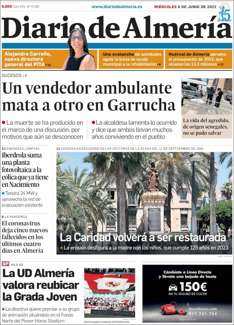 Portada de Diario de Almería (Spain)