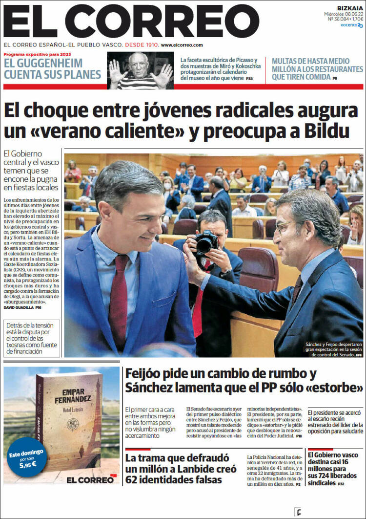 Portada de El Correo (Spain)
