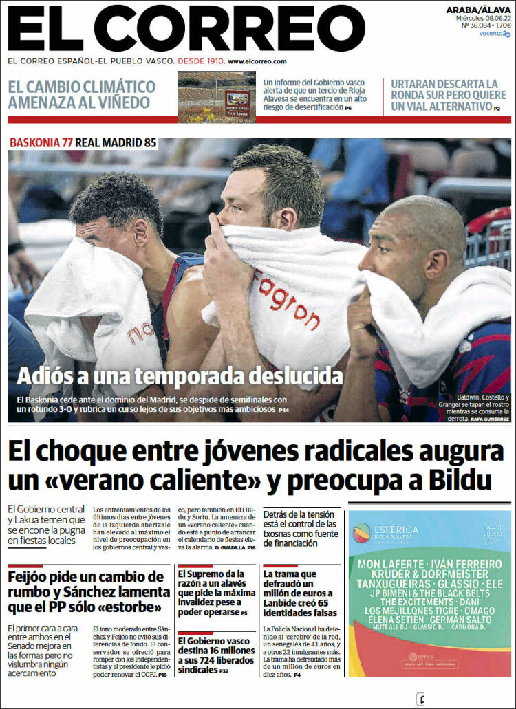 Portada de El Correo - Álava (Spain)