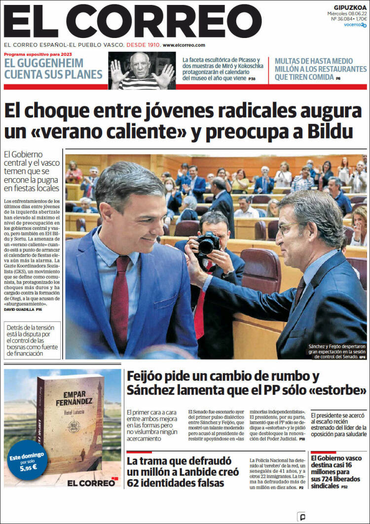 Portada de El Correo - Guipuzcoa (Spain)