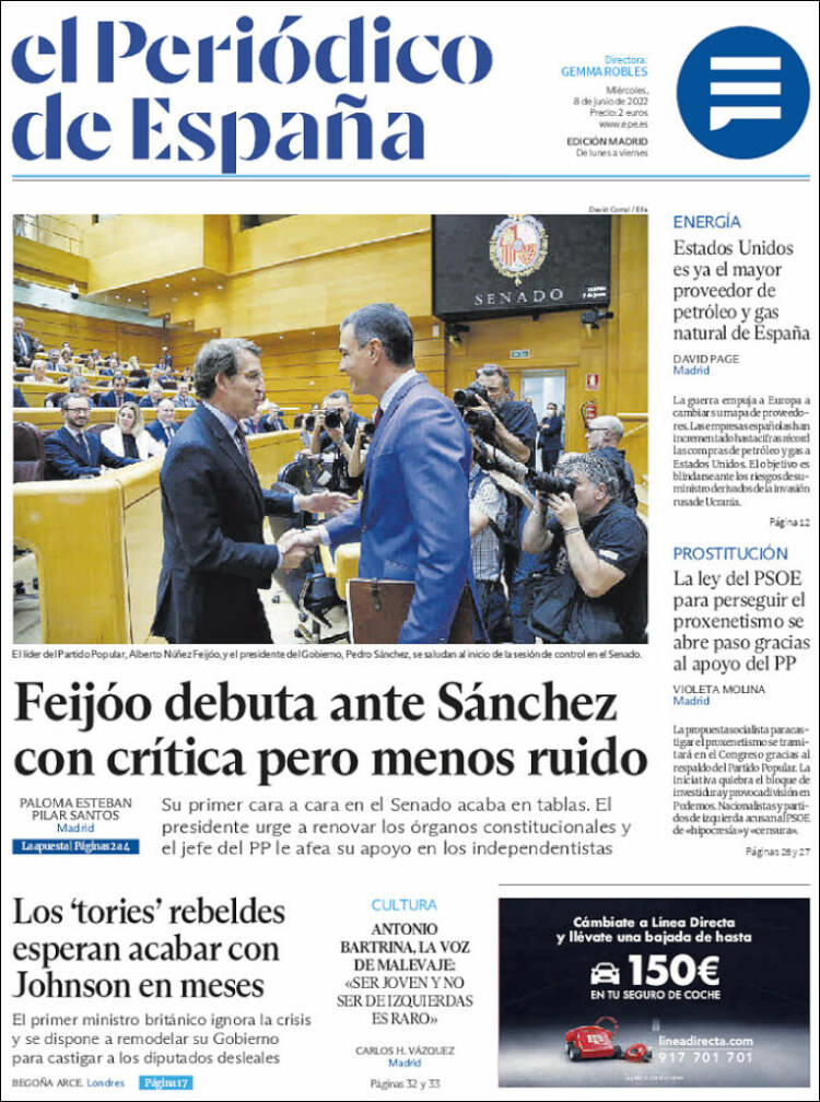 Portada de El Periódico de España (Spain)