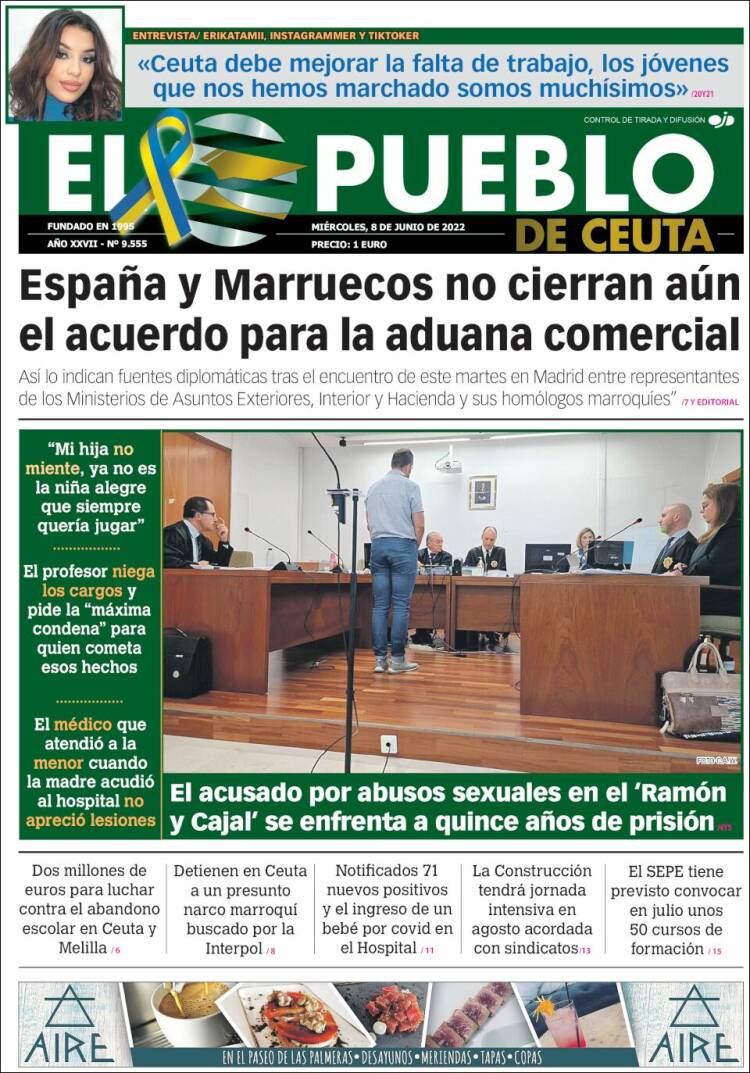 Portada de El Pueblo de Ceuta (Spain)
