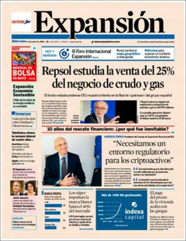 Portada de Expansión (Espa&ntilde;a)