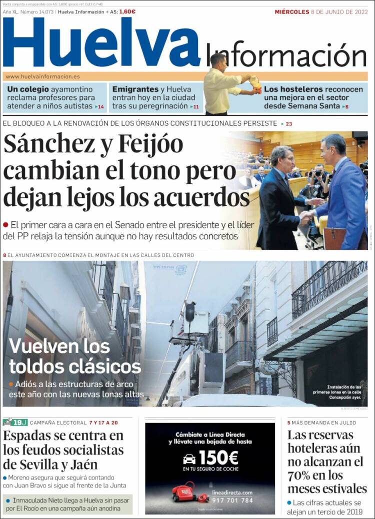 Portada de Huelva Información (Spain)