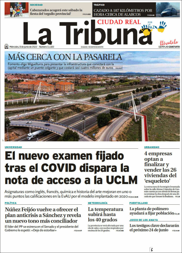 Portada de La Tribuna de Ciudad Real (Spain)