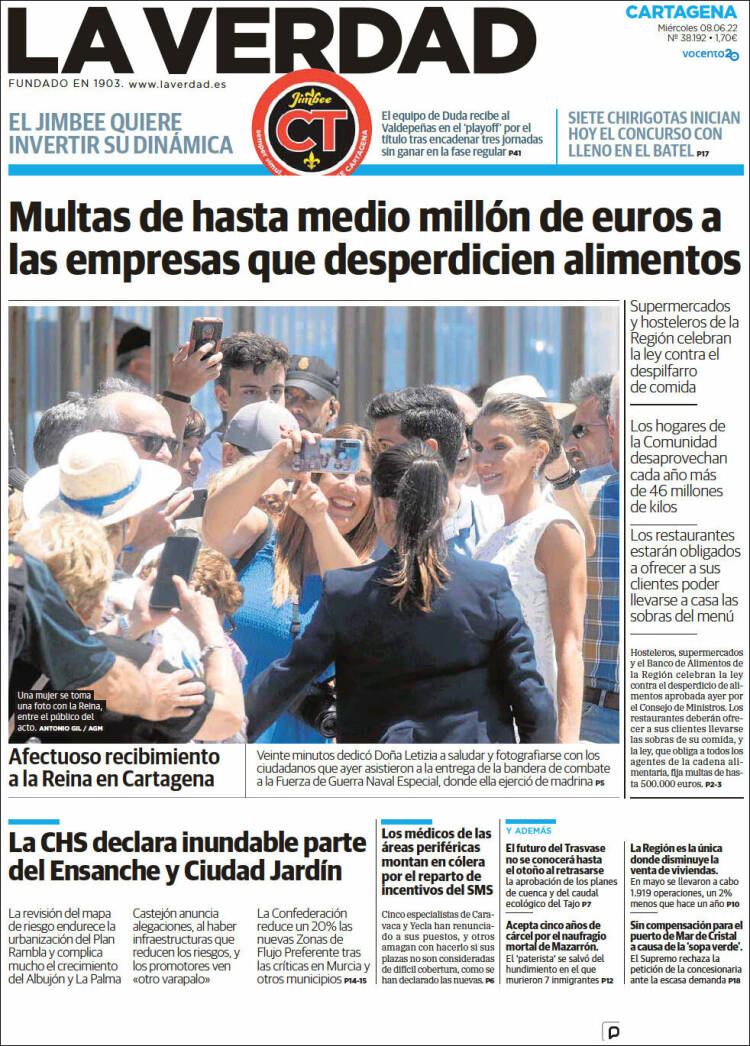 Portada de La Verdad de Cartagena (Spain)