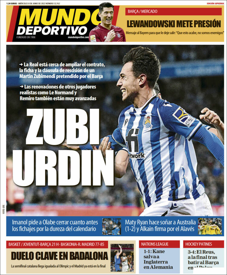 Portada de Mundo Deportivo Gipuzkoa (Spain)