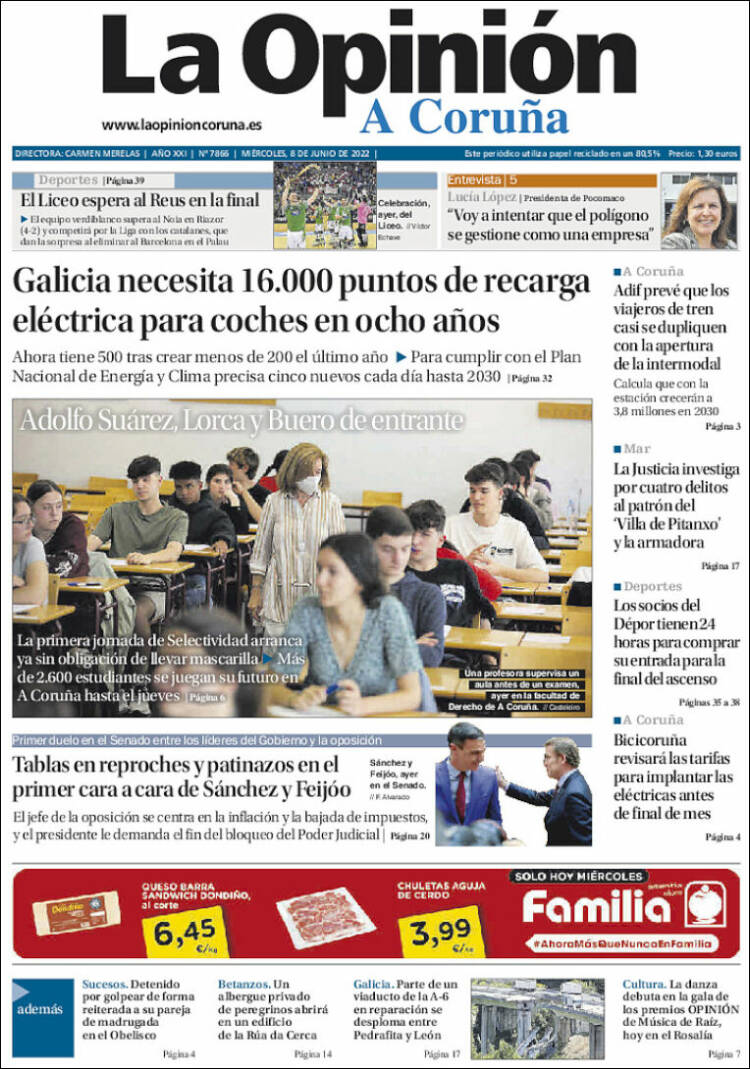 Portada de La Opinión de A Coruña (Spain)